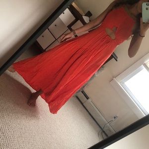 Cotton Candy LA maxi red dress with open back